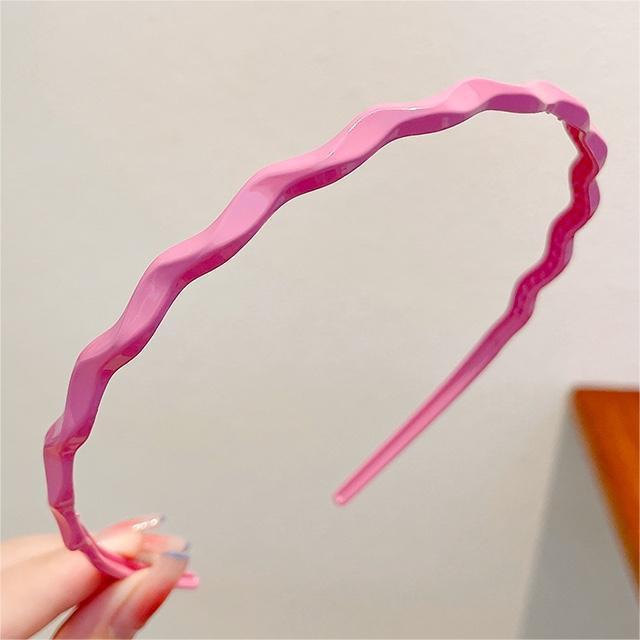 

Sweet Candy Color Wavy Headband - Thin, Stylish Hair Accessory for Spring/Summer Outings, Japanese & Korean Style