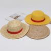The same straw LYOS sun hat parent-child straw hat outfit plays the role of C sunscreen hat, anime PA hat, One Piece Luffy