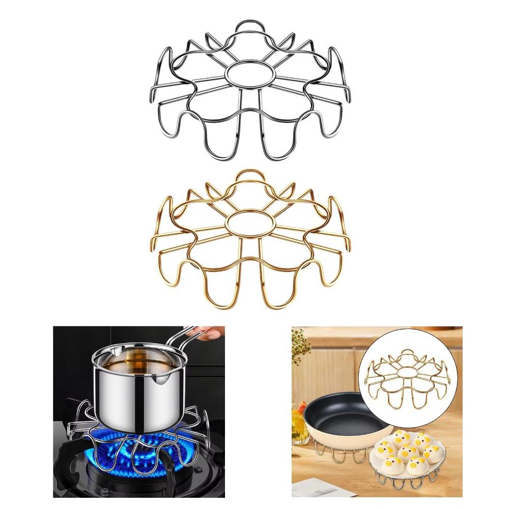 Stainless Steel Small Egg Holder Multifunctional Grilling Rack Practical Steamer Rack  Air Fryer