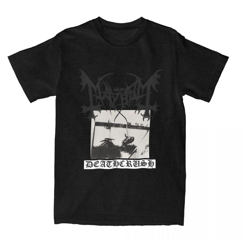 Men Women T Shirt Deathcrush Mayhem Song Merch Fun Vintage Pure Cotton Short Sleeve T Shirt O Neck Large Size T Shirt