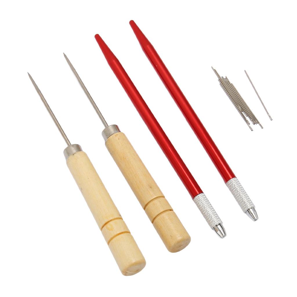 2pcs Doll Hair Rooting Holders with 10pcs 0.6mm Needle DIY Doll Hair Reroot Making Tool with Awl