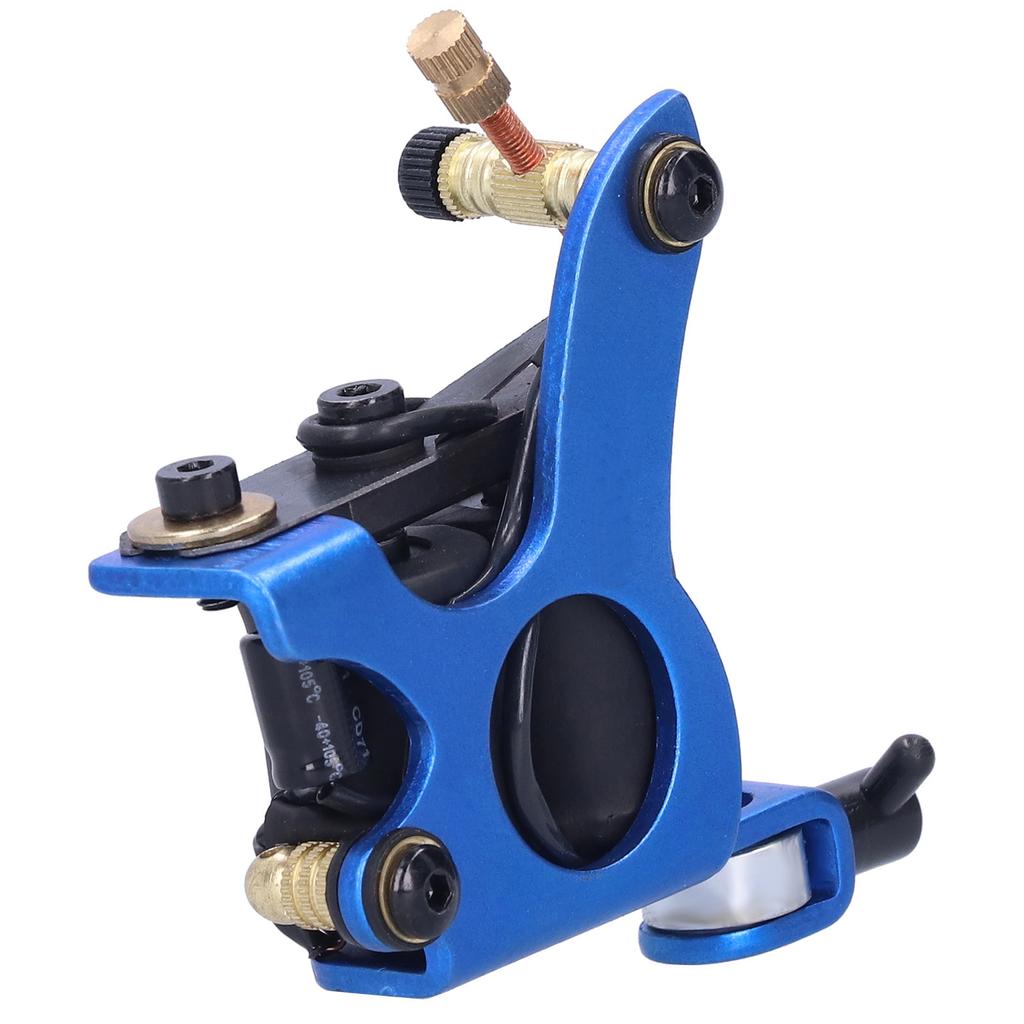 Coil Tattoo Machine Blue Alloy Frame Lightweight Low Noise Fast Heat Dissipation Device
