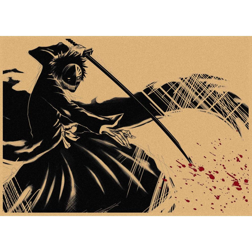 Bleach Anime Retro Kraft Paper Poster Wall Decoration