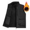 Men's Solid Color Multi Pocket Vest Men's Large Size Outdoor Vest Photography Waistcoat Casual Vest
