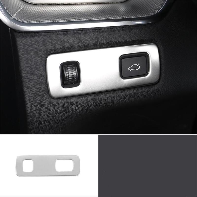 LHD Head Lights Lamp Switch Button Panel Cover Trim For Volvo XC90 XC60 XC40 S90 V90 2018 - 2026 Matte Carbon Fiber Accessories