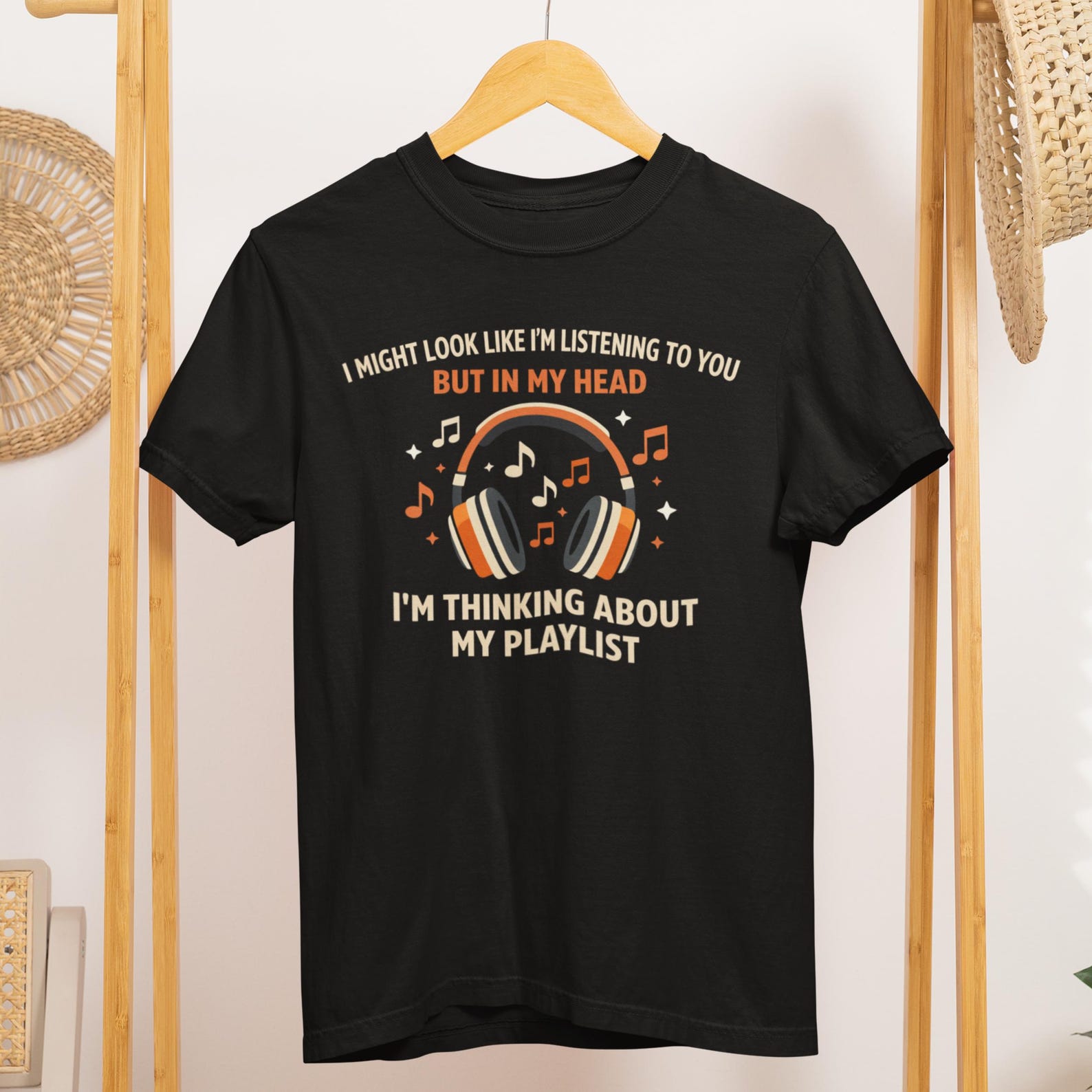 Music Playlist Humor T Shirt Gift for Music Lovers Listening Joke Tee 2XL