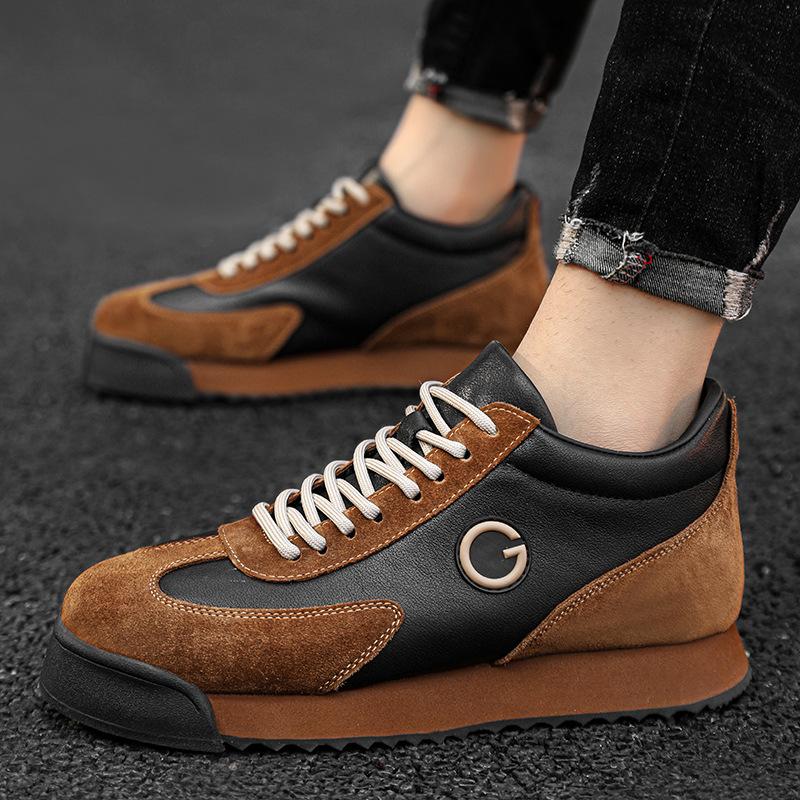 Classic Retro Brown Sneakers Men Comfortable Suede Casual Shoes Men Luxury Brand Designer Shoes For Men Platform Flats Sneakers