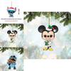 Festive 3.1in Acrylic Christmas Stitch Winnie Pendant Xmas Tree Decoration
