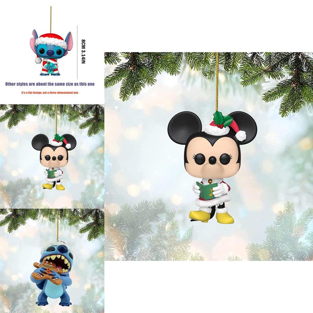 Festive 3.1in Acrylic Christmas Stitch Winnie Pendant Xmas Tree Decoration