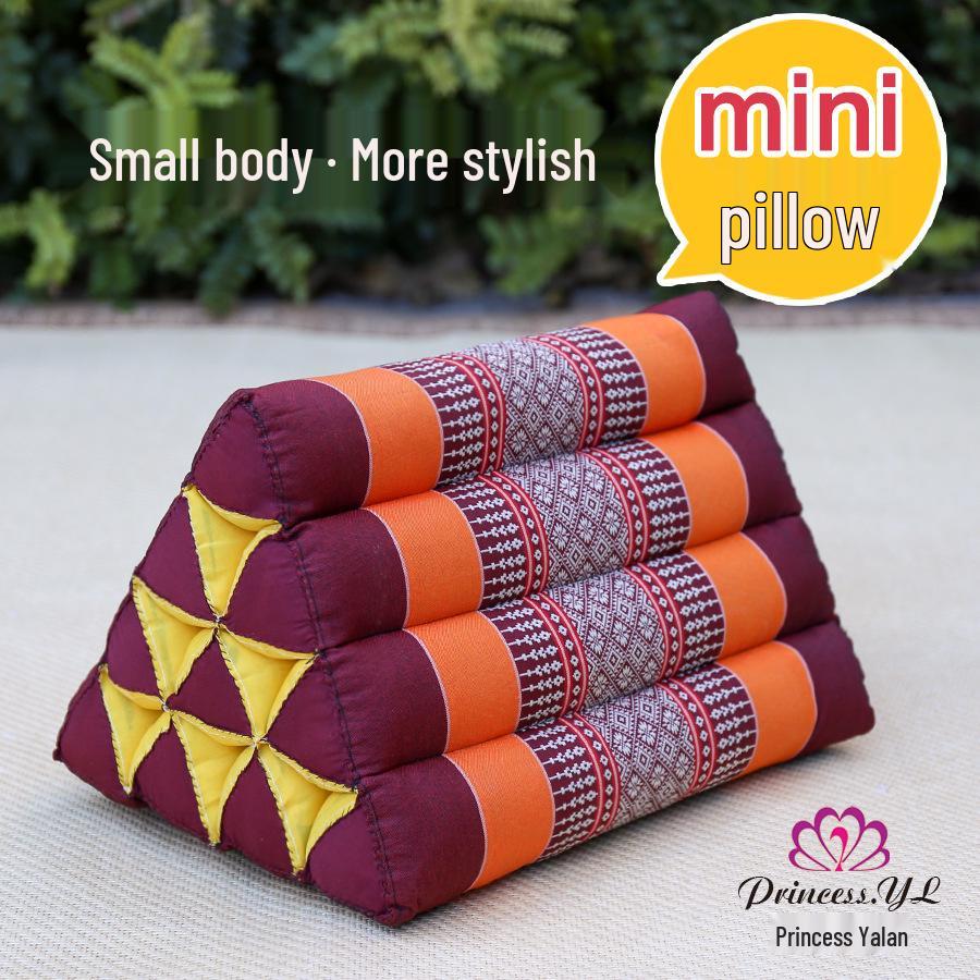 Thailand Triangle Tatami Cushion: Kapok Lumbar Pillow & Sofa Back Support.