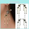 Unique And Quirky Halloween Skull Earrings Vintage All-metal Alloy Dangle Jewelry