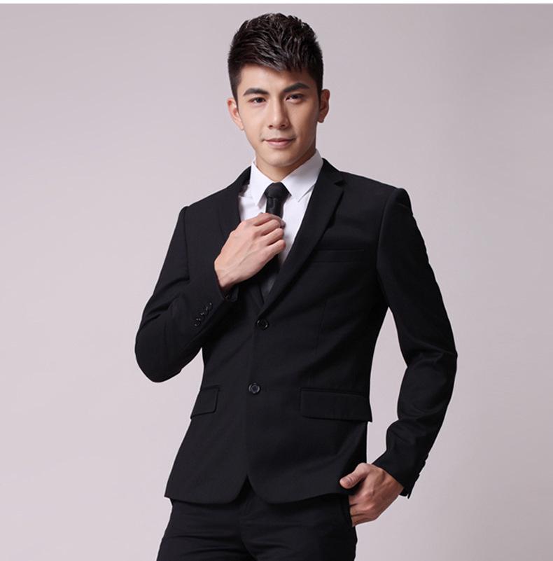 Erkek Kore İnce Kesim Takım Elbise - Sonbahar Kış İş Profesyonel Giyim