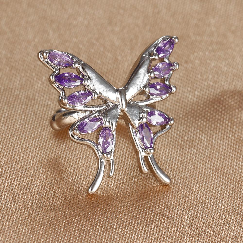 

Butterfly Clip Earring Exquisite Crystal Zirconia Stainless Steel Cartilage Ear Cuff Earrings for Woman Creative Trend Jewelry