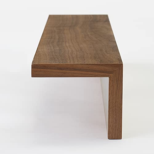 MUJI Wall-Mounted Furniture Shelf, Walnut Veneer, 88cm (W) x 12cm (D) x 10cm (H), 44505113, Wall Shelf, Bookshelf