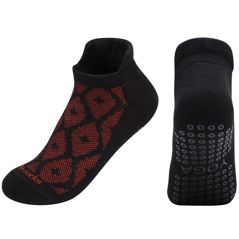 

Ladies Pilates Yoga Socks Sport Combed Cotton Anti-Slip Mesh Breathable Backless Ladies Fitness Gym Ballet Dance Floor Ankle S Practical Use US 4.5-11 EU 35-42 красный