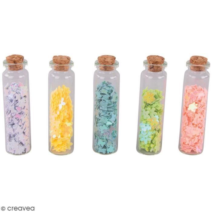 Confettis Fleurs et Papillons - RAYHER - 5 couleurs - Multicolore - 5 fioles - 10 g par fiole