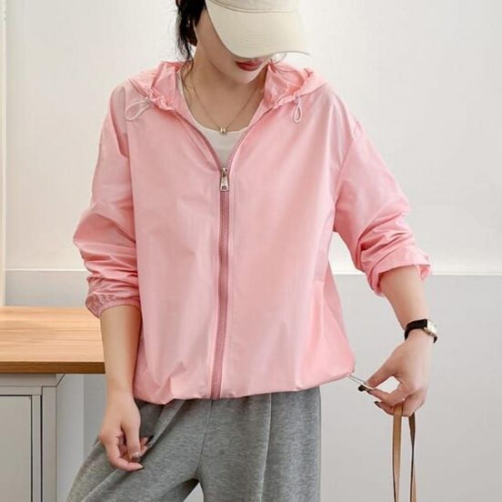 Navava Women Daily Windbreaker Long Sleeve Hoodie Zip Up Nc390