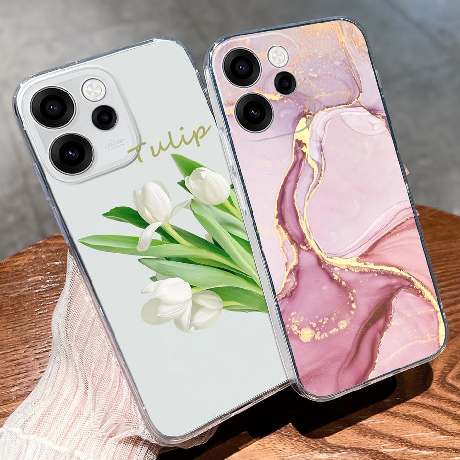 For OPPO Reno 15F 15 Pro Cases Brilliant Flower Kitten Fall Prevention Portable Clear Back Cover For reno15pro reno15f Funda
