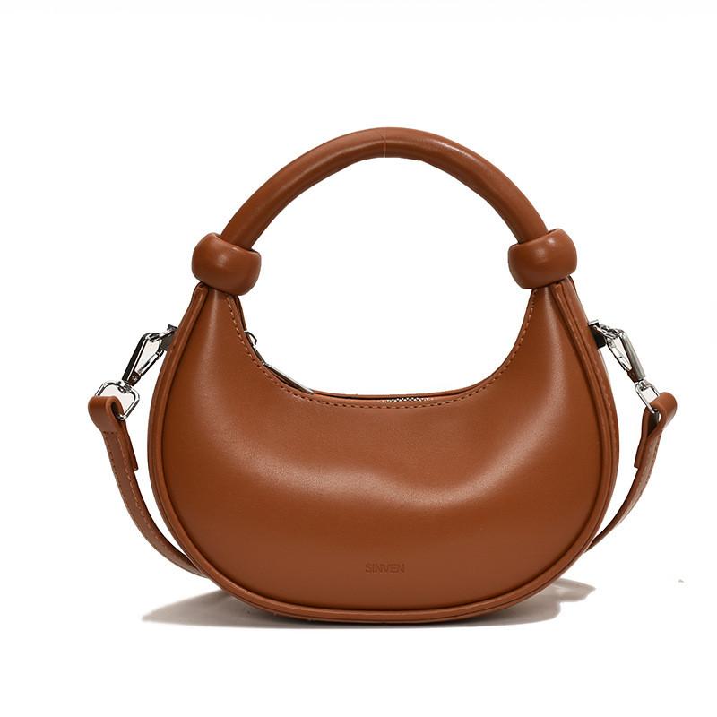 IELGY Korean Version Fashionable Hand-Carrying Crescent Bag Unique One-Shoulder Niche All-Match Messenger Bag