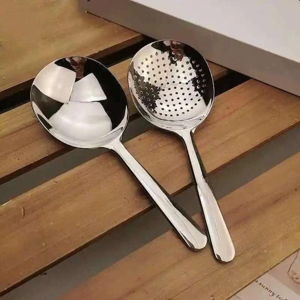 304 Stainless Steel Big Colander Rust-proof Serving Spoon Communal Spoon  Restaurants