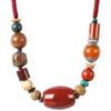 GEMCHIC Women's Ethnic Style Bohemian Beaded Necklace Vintage Short Collarbone Chain Multi-Layer Statement Jewelry