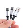 Micro USB Nylon Braided Charging Wire Fast Charge Cable Y Splitter Phone Charge Cord Charger Cable