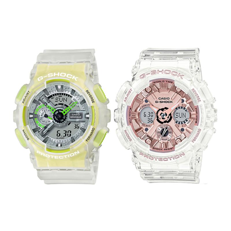 

Casio watch series-GAGMA fashionable and energetic street quartz movement resin strap Japanese and Korean watch same style GA-110LS-7AGMA-S120SR-7A белый