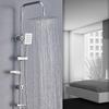 Shower Set with High Pressure Bathroom Shower Head System for Home Hotel Overhead Rainfall Shower Combo Black Round/Square