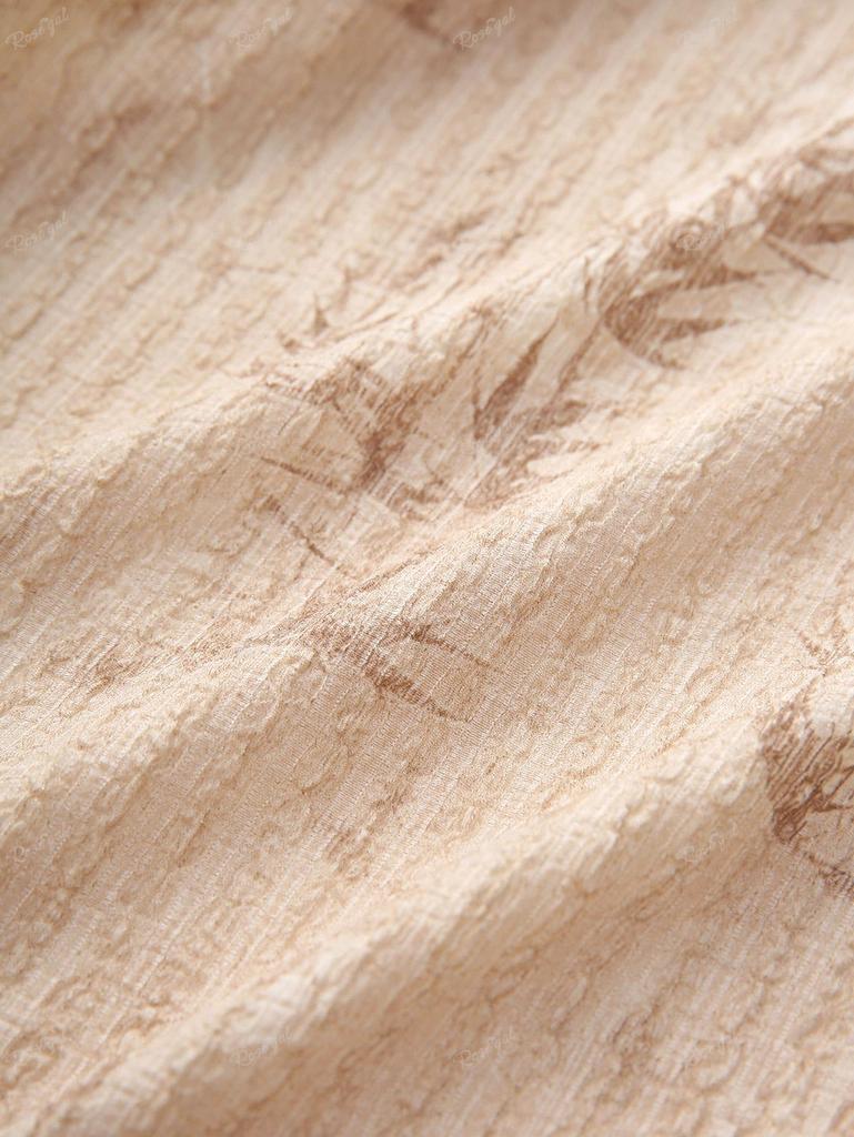 Šaty do kapsy do tílka Rosegal Plus velikosti s potiskem javorového listu