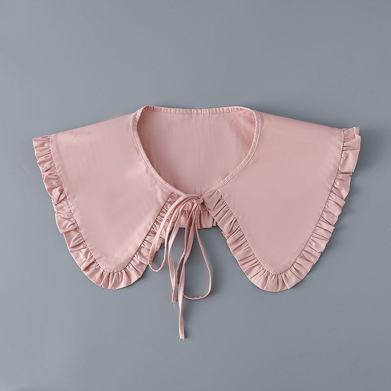 Vintage Ruffle Women Detachable Collar Tie Necklace Detachable Lapel Shirt Fake False Collar Woman Lace Tie Neckwear Nep Kraagie