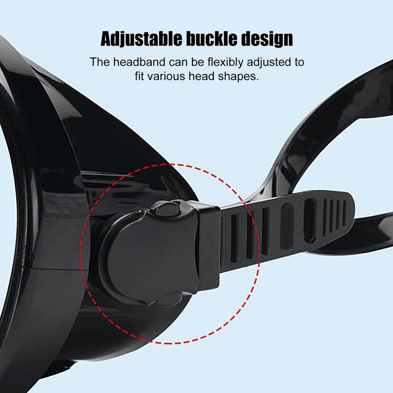 Diving Goggles Fisherman's Goggles Large Frame HD Free Diving Mask Equipped With Tempered Glass Swimming Snorkeling Mask Tool
