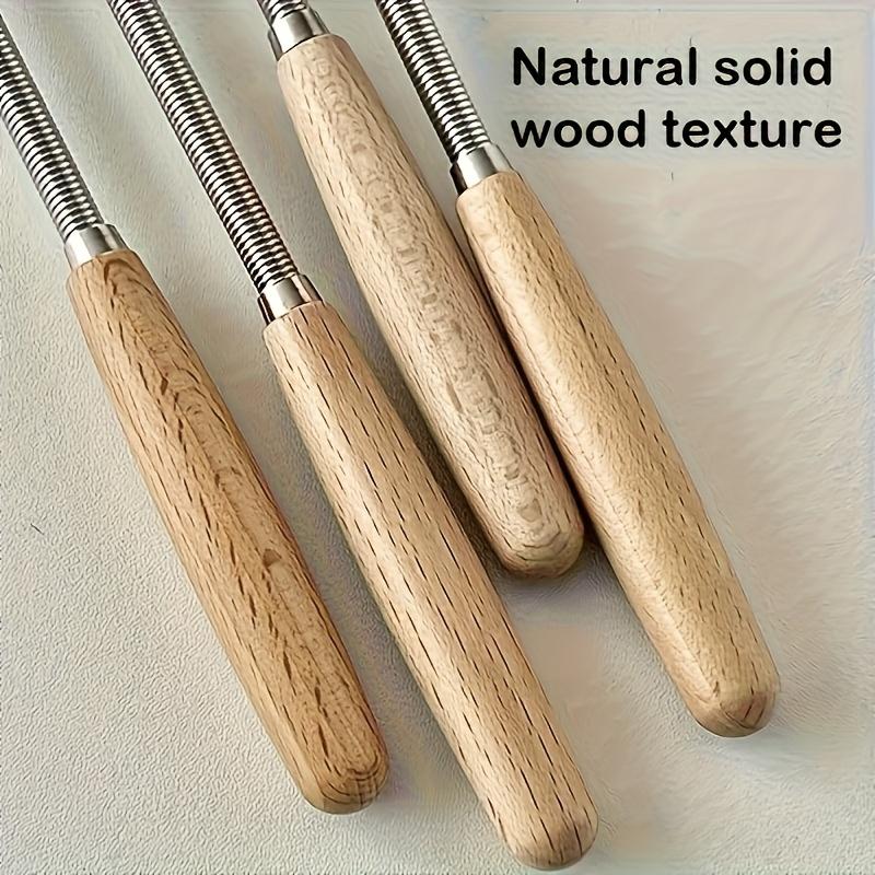 1pc/3pcs Set of Whisks with Solid Wood Handles, Stainless Steel Kitchen Whisk and Cream Mixer