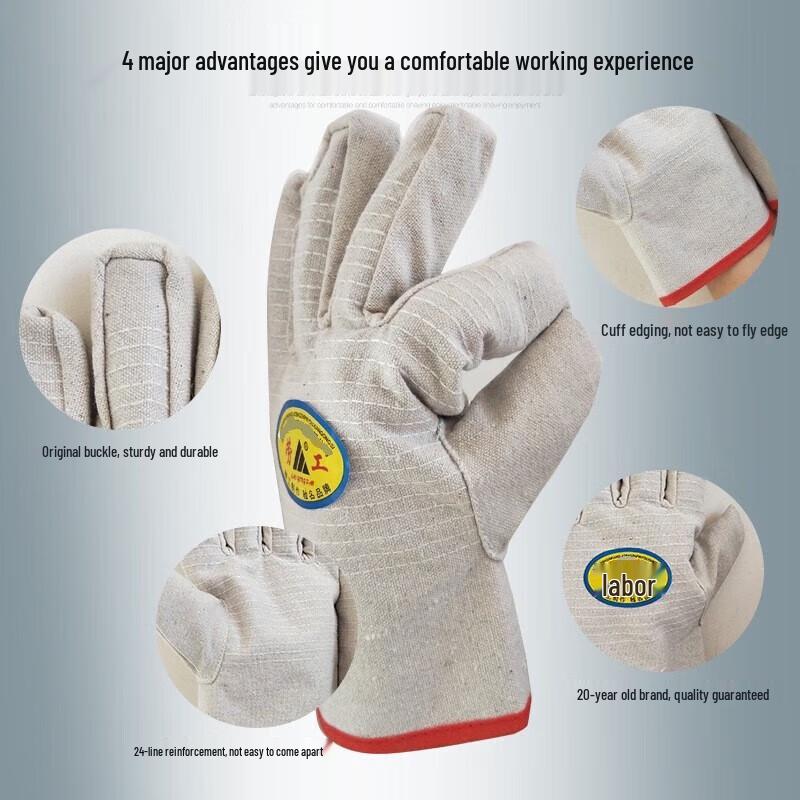 Laogong Heavy-Duty Canvas Work Gloves
