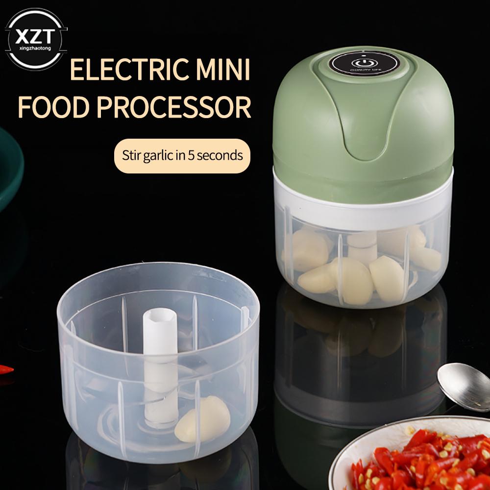 NEWEST 250mL Mini Electric Garlic Chopper USB Charging Ginger Masher Machine Sturdy Durable Chili Vegetable Crusher Kitchen Tool