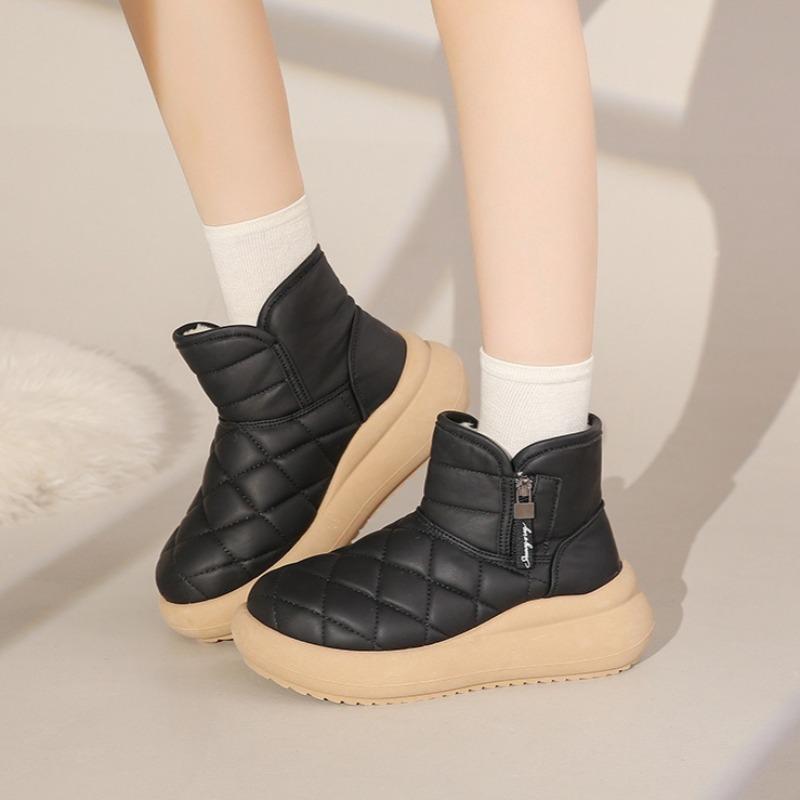 2025 New Women Winter Snow Boots Velvet Plush Warm Platform Casual Cottom Shoes Outdoor Non Slip Waterproof Women High Top Boots