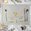 Children's Cute Animal Style Pattern Placemat Cotton Linen Fabric Table Mats Family Dinner Tableware Kitchen Table Mat 30X45cm