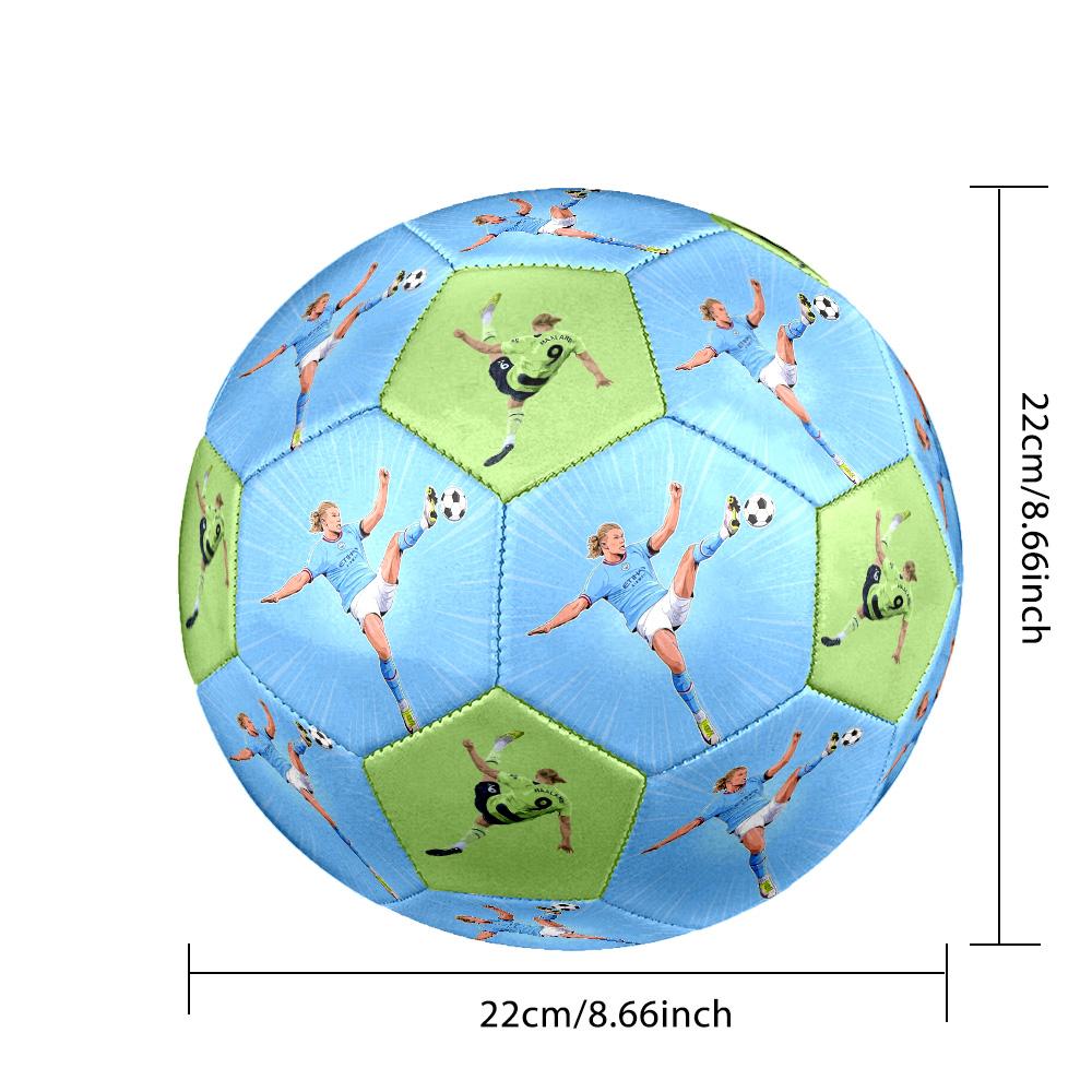 Giocatore di Calcio Azione Taglia 5 Pallone da Calcio Cucito a Macchina Allenamento e Partite Indoor/Outdoor Regalo Commemorativo Perfetto per gli Amanti del Calcio