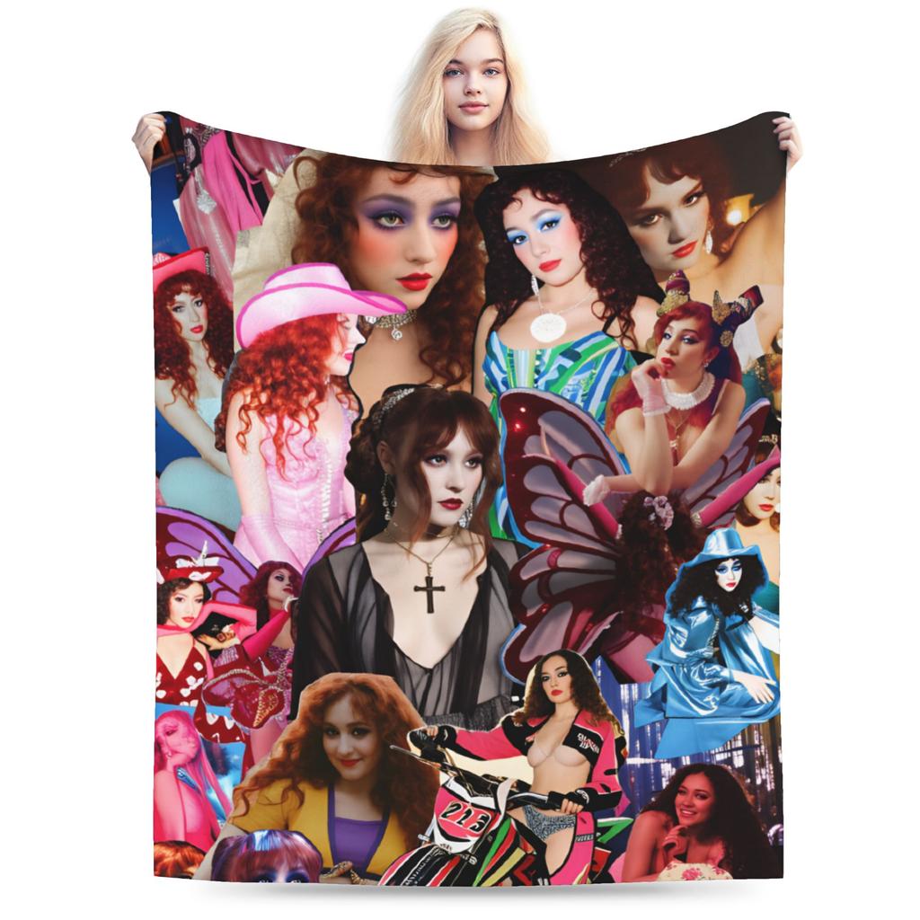 American Singer Chappell Roan Flannel Blanket Winter  Soft Throw Blanket for Child Home Decor Novelty Bedspread Sofa Bed Cover