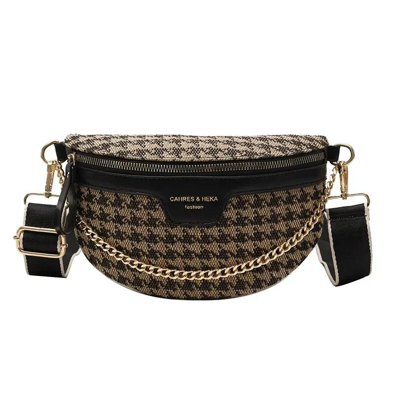 

Style Soft Zipper Pu Women s Waist Packs Fashion Sewing Thread Handbags Large Capacity Bags for Women