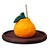 Ceramic Orange Incense Burner for Luck and Prosperity - Small Indoor Incense Holder