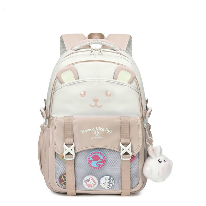 Large Capacity Cartoon Backpack Student Backpack Womens Leisure Use Educational