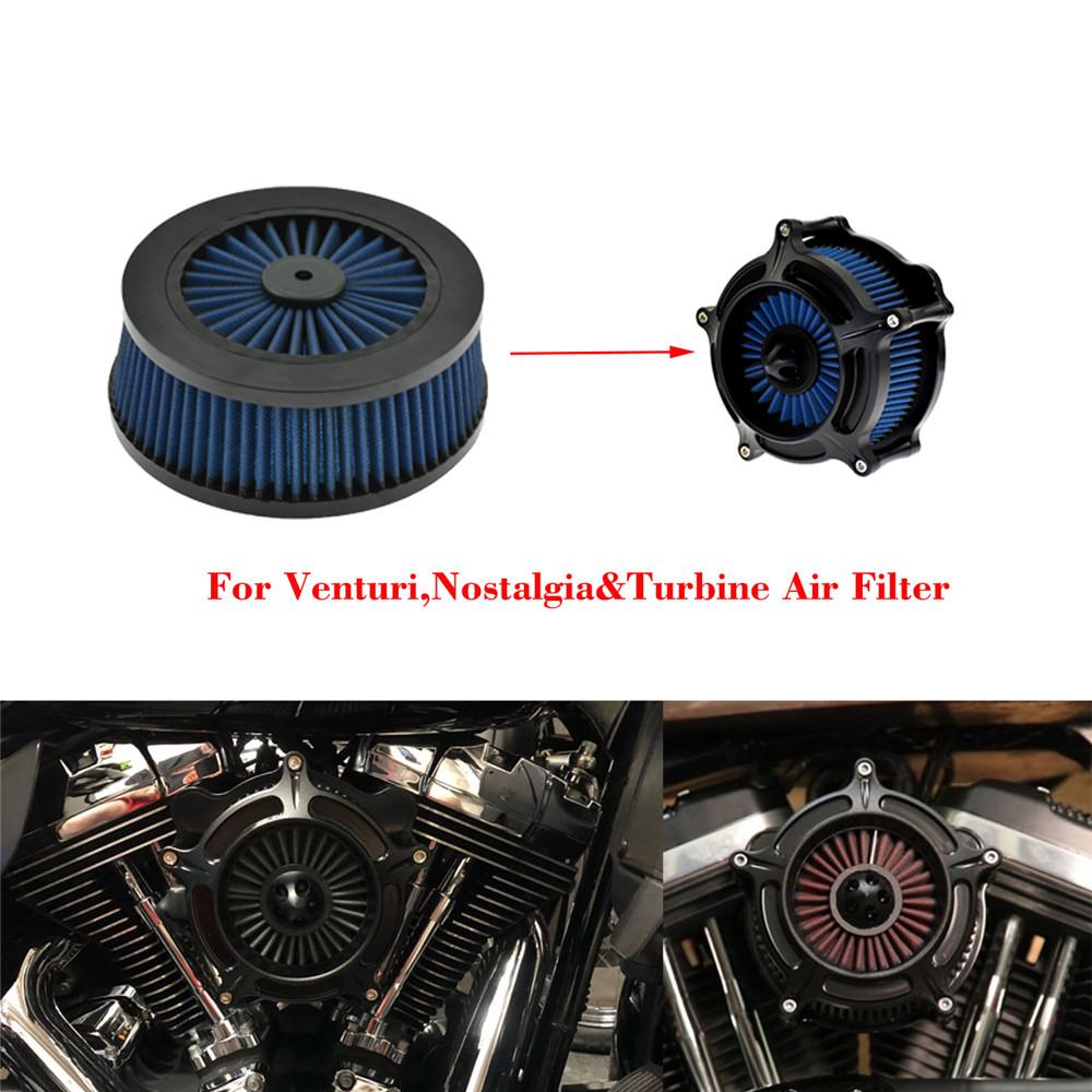 Motorcycle Air Filter Element Repalecment Intake Cleaner Grey/Red/Blue For Harley Dyna Softail Touring Sportster XL Road King