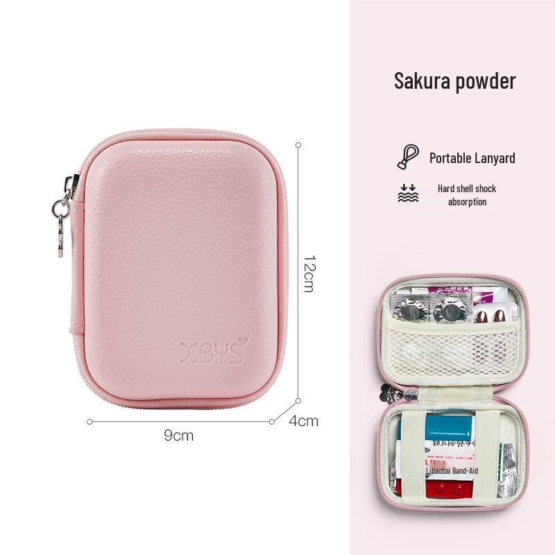 Compact Travel Medicine Organizer Bag - First Aid & Medical Storage for Students, Outings, Business Trips