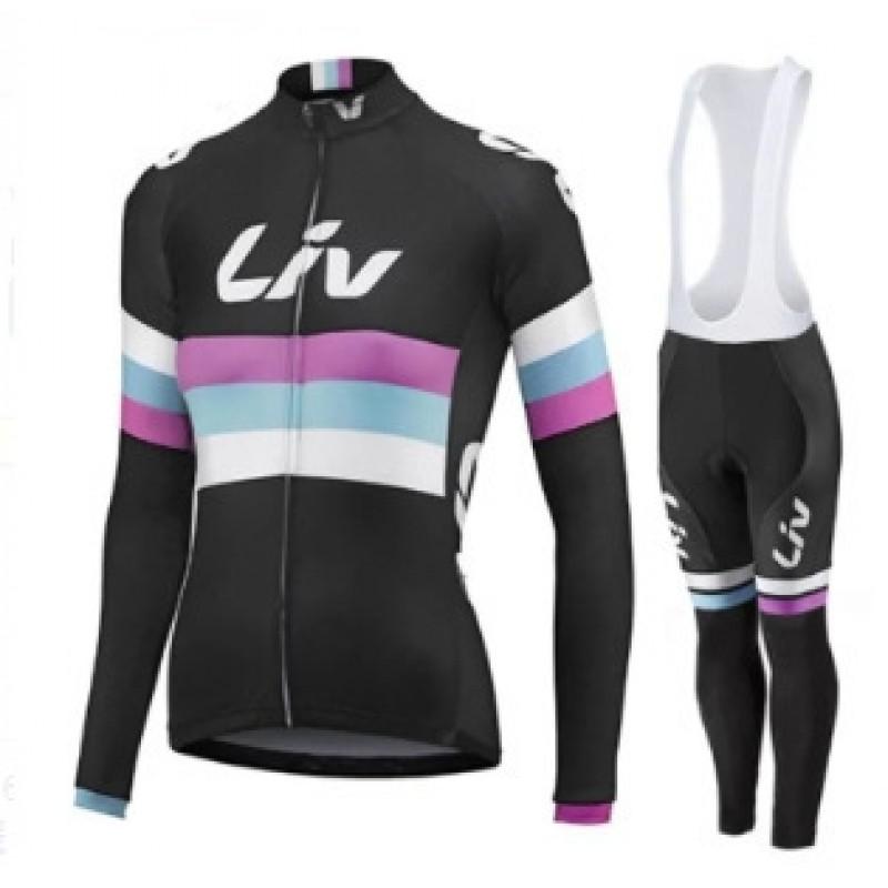 Unisex Long Sleeve Fleece-Lined Cycling Jersey Set Mountain Road Bikes Riding