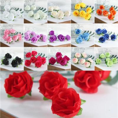 20/50pcs DIY Craft Beautiful Floral Fake Bouquet Wedding Decoration Artificial Rose Flower Heads