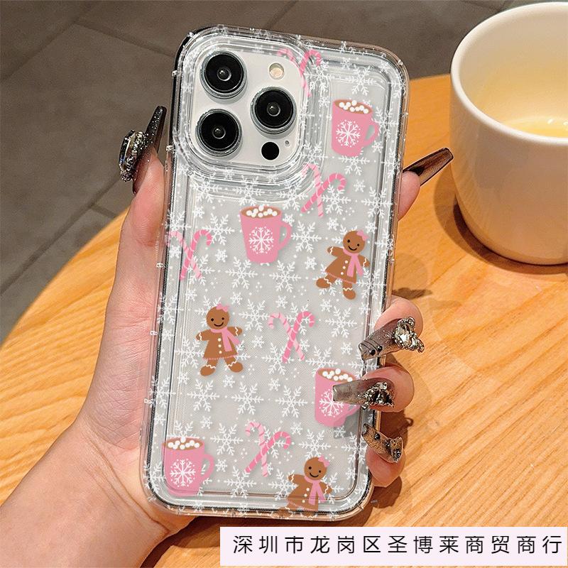 Applicable to Apple 15 mobile phone case iPhone13promax snowflake 14 silicone 12 cute 11 protective case 16plus