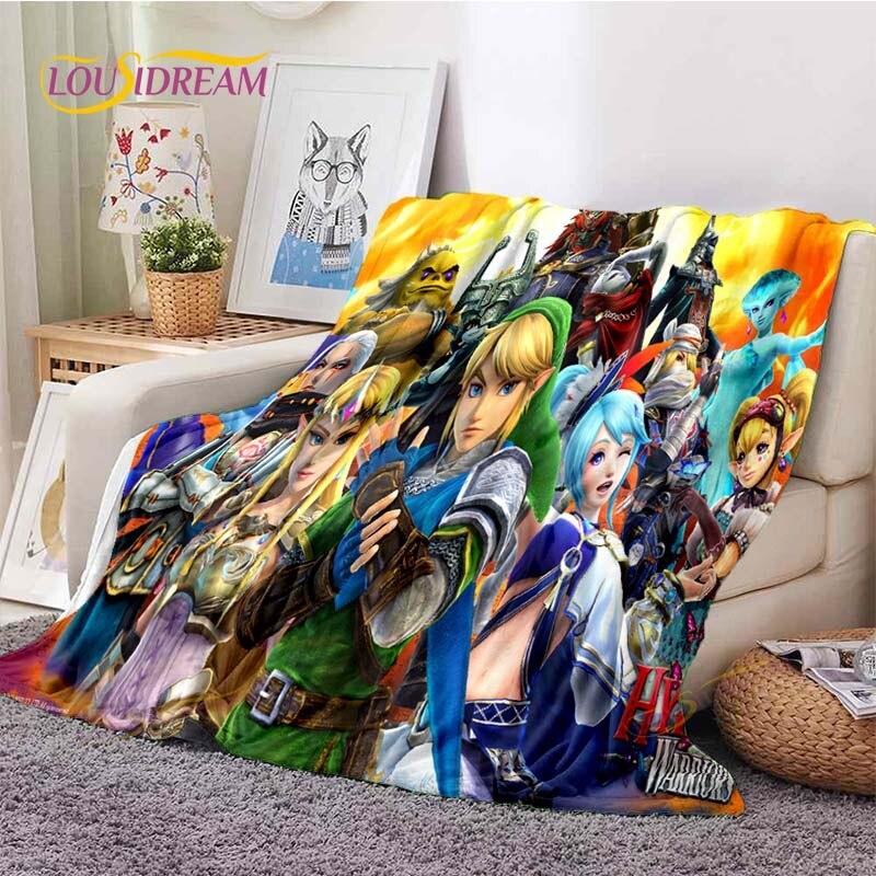 Niedliche Cartoon-Zelda-Überwurfdecke, Couch-Bettbezug, Reisebettwäsche, Überwurfdecke, Flanelldecke, Tagesdecke