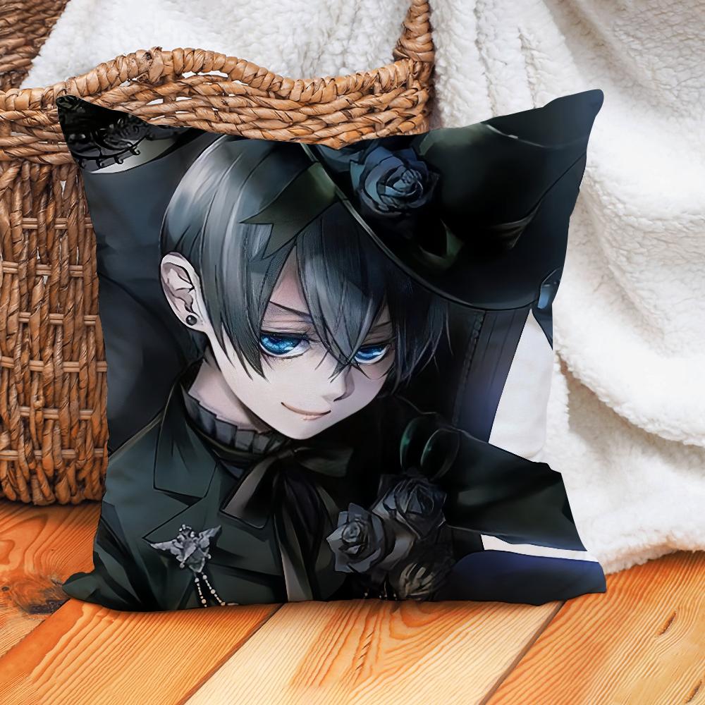 The Book Black Butler Pillow Case Home Decoration Cushion Cover Suitable For Office Sofa Bedroom Car
