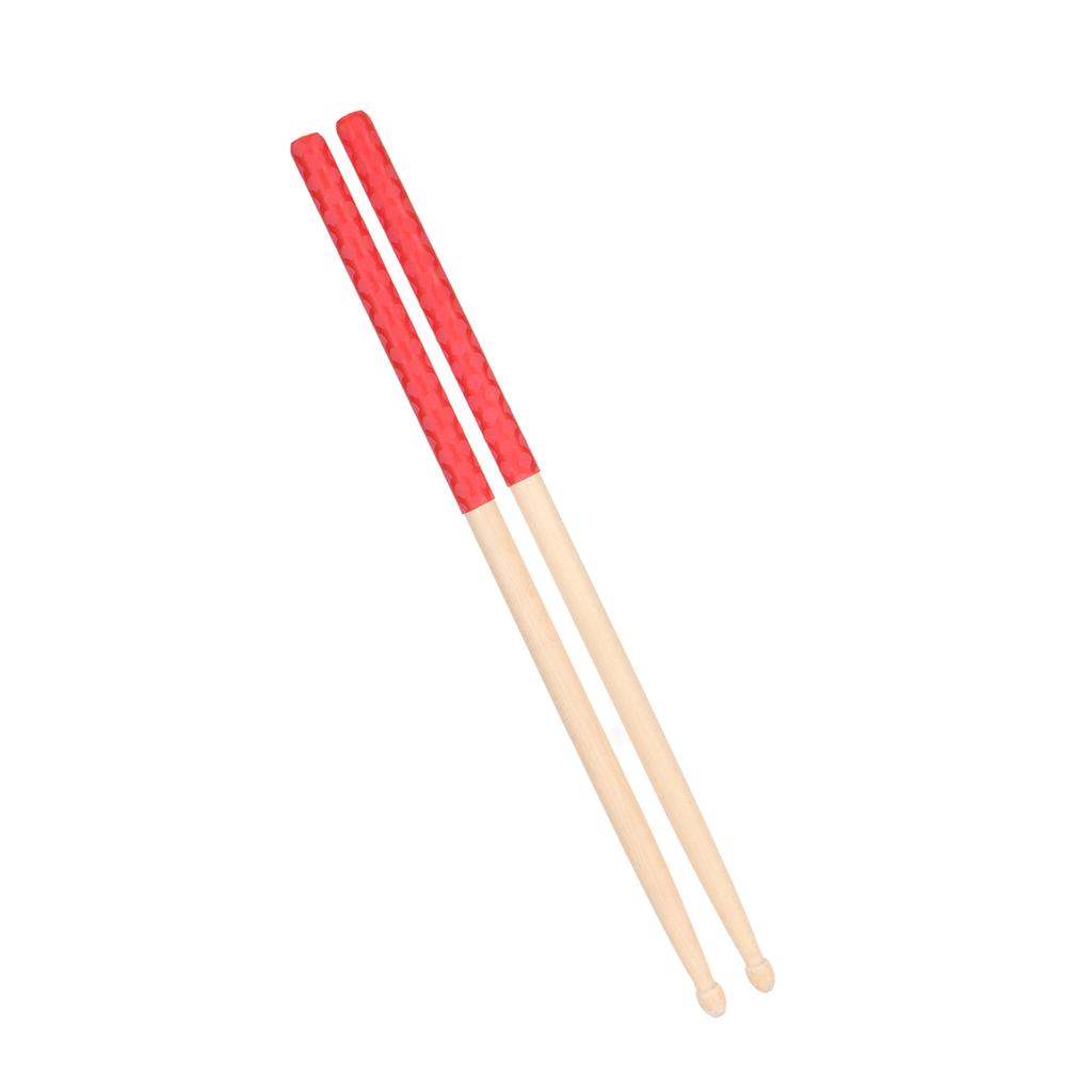 5A Drumsticks für Erwachsene Kinder Anfänger Ahorn Holzspitze Drumsticks mit rutschfestem Gummigriff für