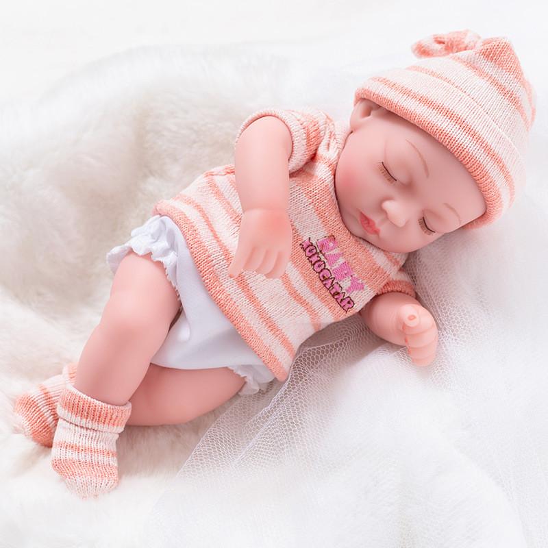 Reborn Baby Doll Toy 12in Soft Silicone Sleepwear For Kids And Collectors